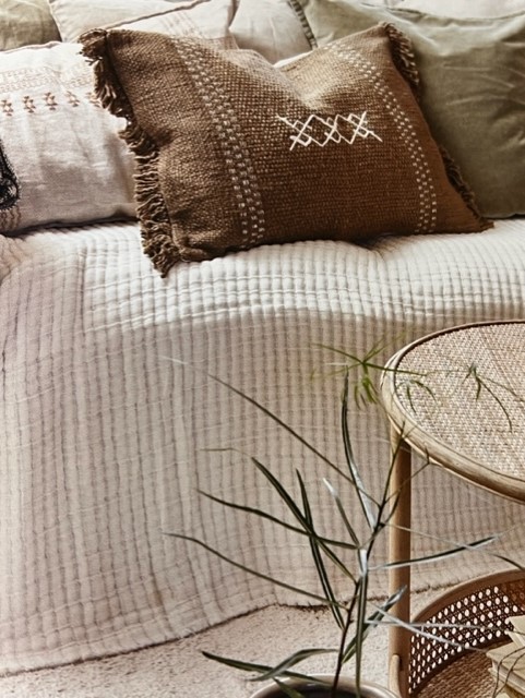 Ribbed Bed spread single natural - Ib Laursen
