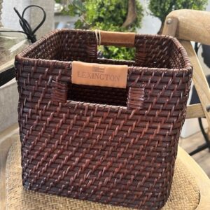 Basket with Leather Detail M - Lexington