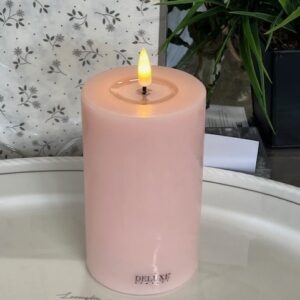 Deluxe Light Pink Led Candle 7,5*12,5