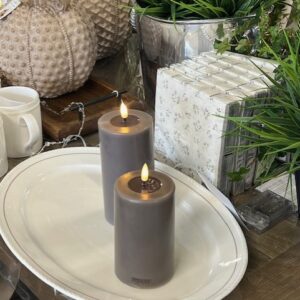 Deluxe Mocca Led Candle 7,5*12,5