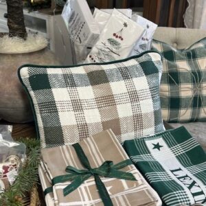 Checked Recycled Cotton cushion - Lexington