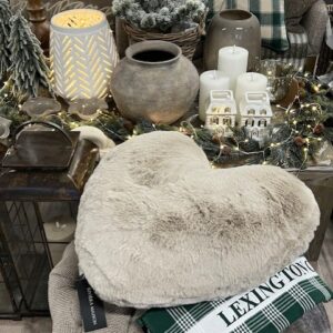Alba Heart Faux Fur Box Pillow - Riviera Maison