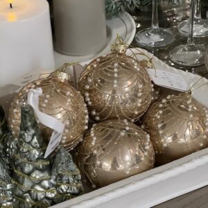 Christmas ball gold with pearl