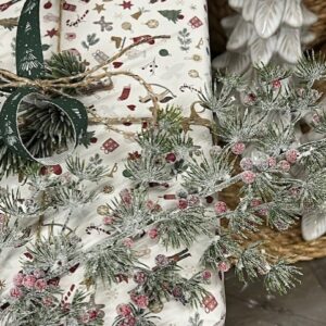 Christmas branch with red berries