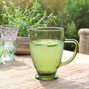 Saint-Emilion Jug w.pattern green - Chic Antique