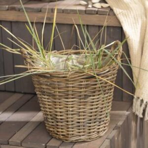 Basket Rattan w/plastic inside M - Ib Laursen