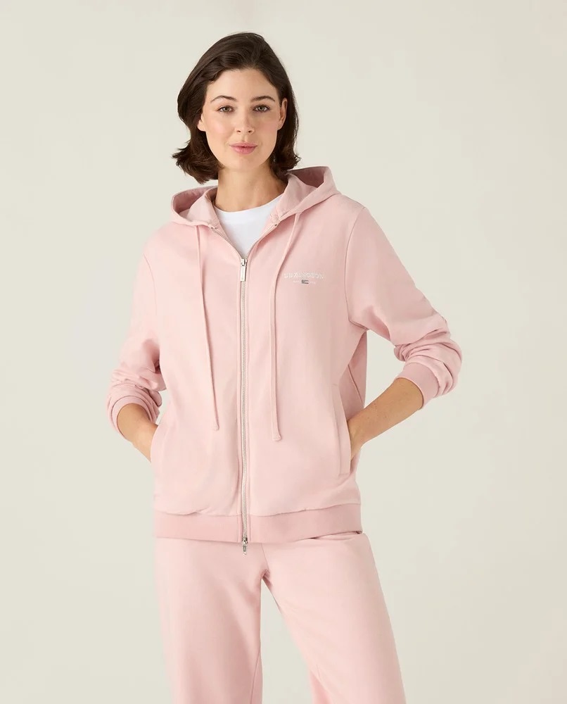 Classic Logo Zip Hoodie pink L - Lexington - Image 2