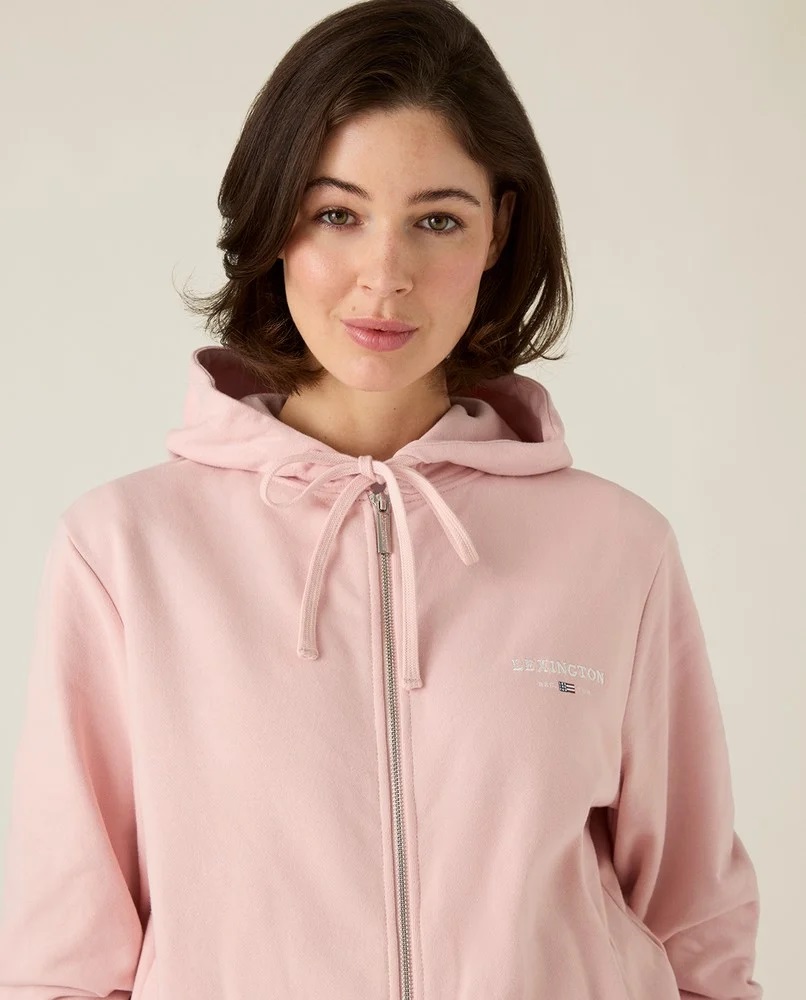 Classic Logo Zip Hoodie pink L - Lexington