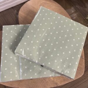 Coffee napkin Daisies light green w/small daisies - Ib Laursen