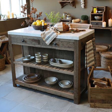 Grimaud Service Table m. Marble top - Chic Antique