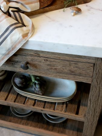 Grimaud Service Table m. Marble top - Chic Antique - Image 2