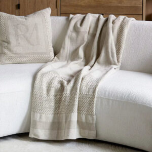 Monogram Jacquard Throw - Riviera Maison