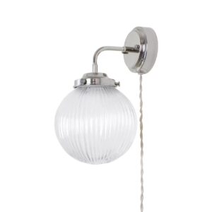 Wall lamp Eivor nickel clear - Strömshaga