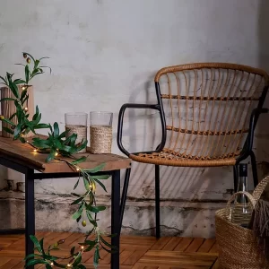 Olive Garland with lights - Star