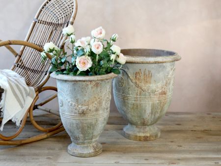 Planters w. Decor with deco set of two - Chic Antique