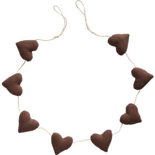 String with w/8 brown hearts - Ib Laursen - Image 2