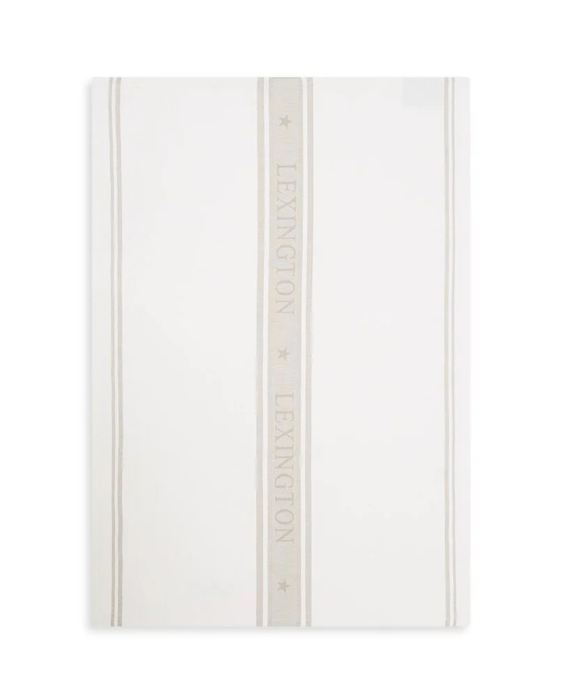 Icons Cotton Jacquard Star Kitchen Towel white/beige - Lexington