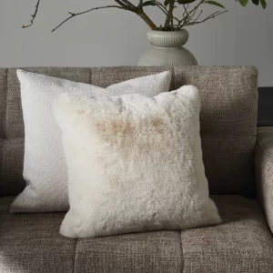 Heather Faux Fur pillow Cover off white - Riviera Maison