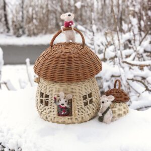 Rattan mushroom house nature large - Green Gate