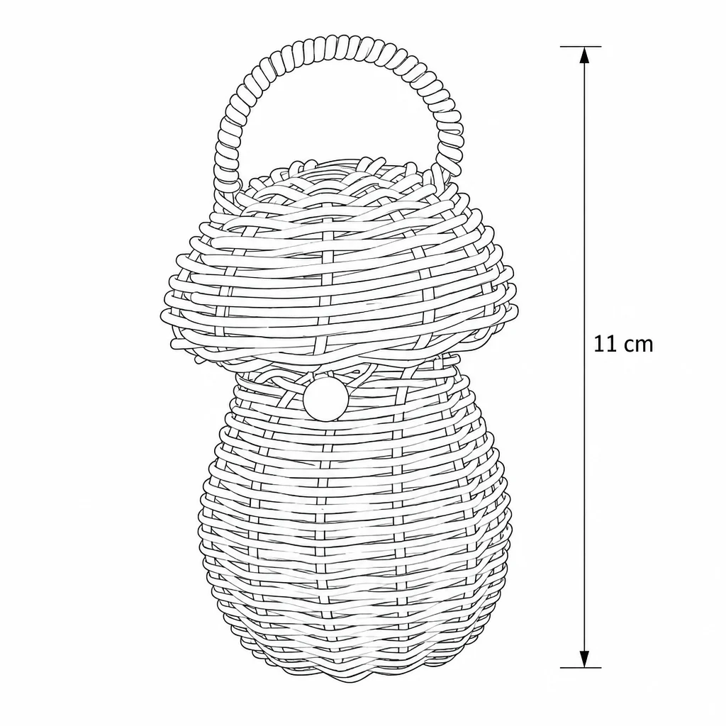 Rattan mushroom house natural small - Green Gate - Image 3