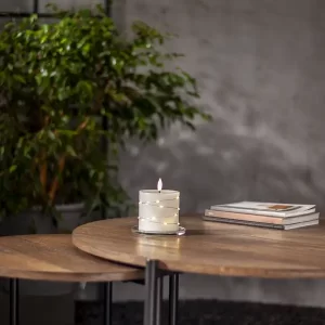 Flamme Dew LED Pillar - candle white S - Star