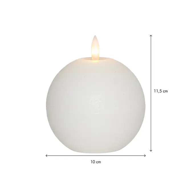 Flamme Rustic LED pillar candle white - Star - Image 2