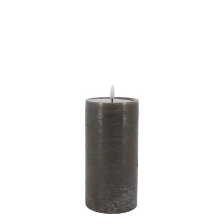 Cenon Pillar Candle w. Rustic surface LED XL coffee - Chic Antique - Image 2