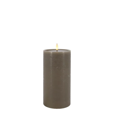 Cenon Pillar Candle w. Rustic surface LED XL latte - Chic Antique - Image 2