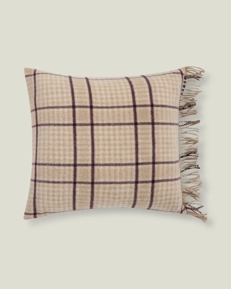 Checked Recycled Wool Pillow cover - Lexington