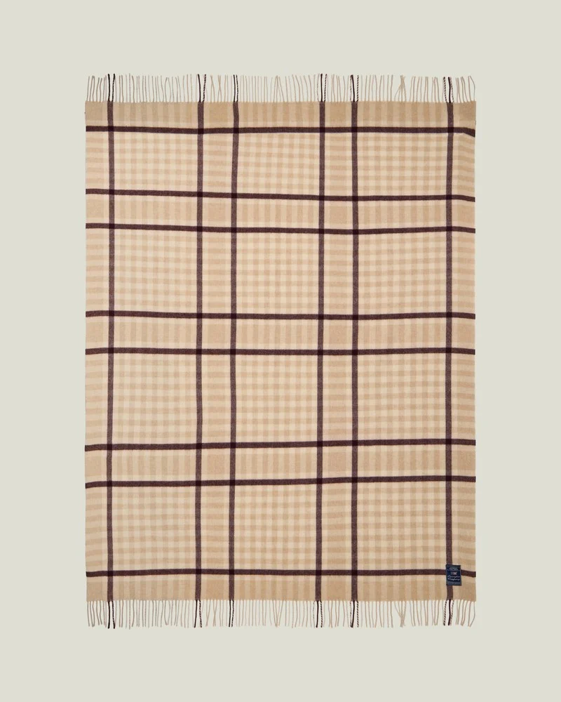 Checked Recycled Wool Throw - Lexington - Image 3
