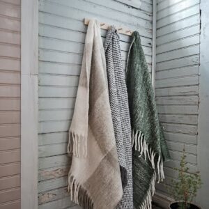 Wool Blanket green - Strömshaga