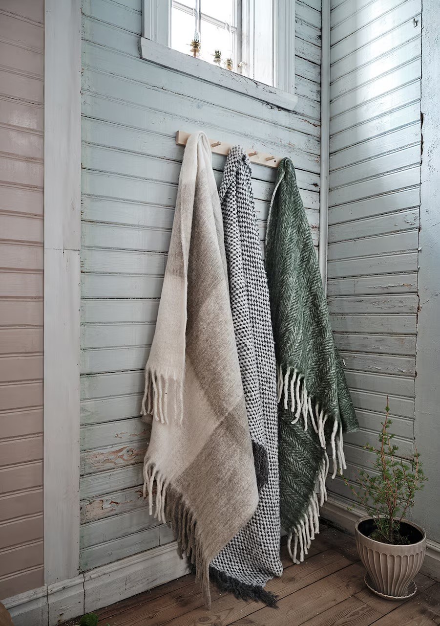 Wool Blanket green - Strömshaga