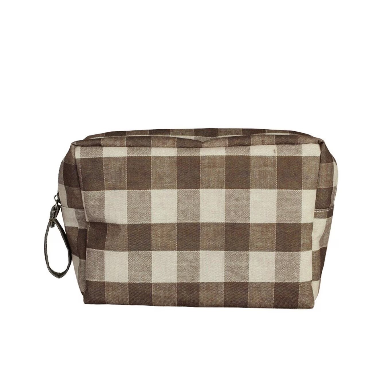 Cosmetic Bag Simona check Brown M - Strömshaga - Image 3