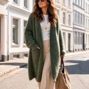 Mohair Wool Cardigan green