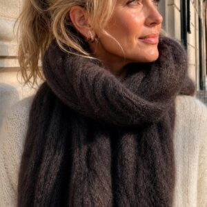 Mohair Wool scarf brown