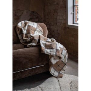 Frode brown blanket - Fondaco