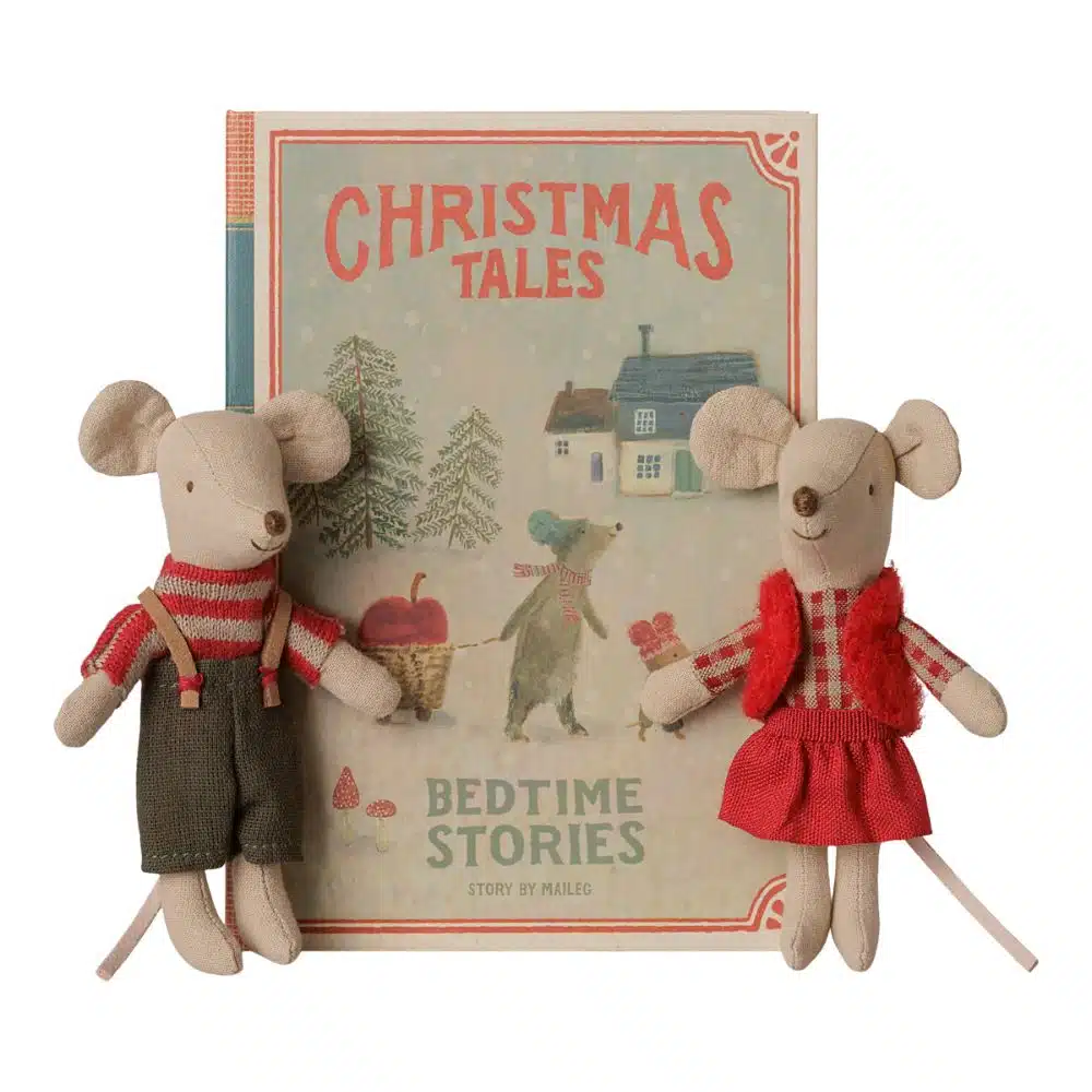 Christmas twin mice, Little sister and brother in book - Maileg - Image 3