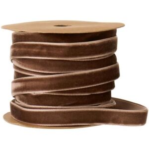 Velvet Ribbon on spool chocolate - Ib Laursen