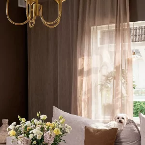 Randy Curtain nougat set of two - Svanefors