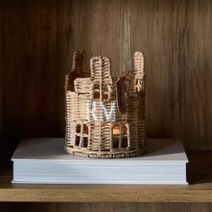 Rustic Rattan House Votive - Riviera Maison