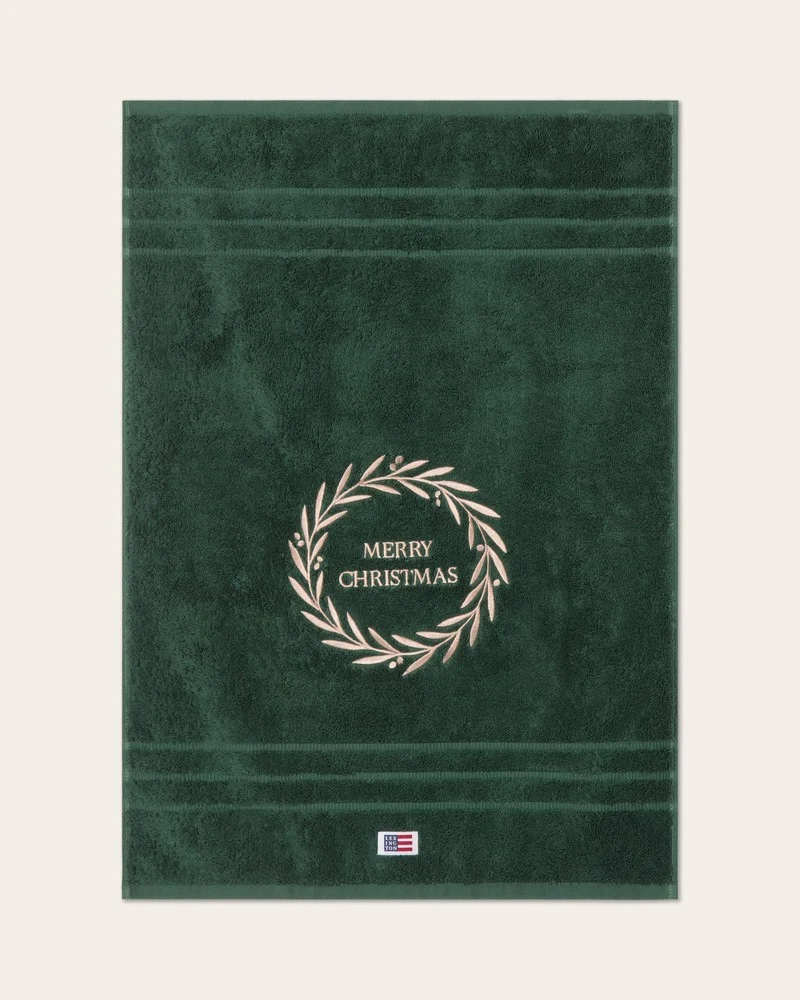 Christmas wreath original juniper towel green - Lexington