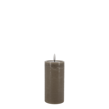 Cenon Pillar Candle w.rustic surface LED latte 15/7,5cm - Chic Antique - Image 2